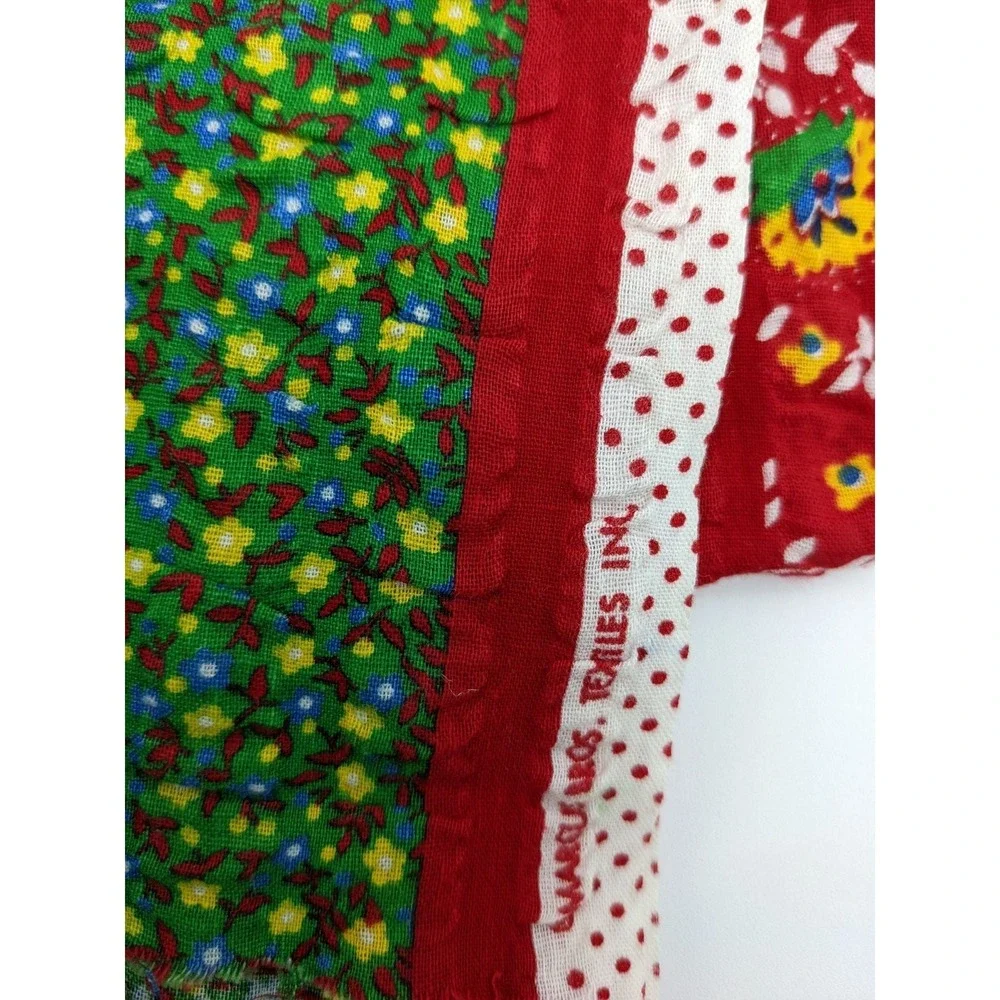 Vintage Marcus Bros Textiles Patchwork Floral Gingham Cotton‎ Fabric 38x 2 yards